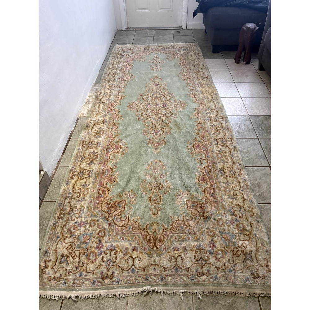 Vintage Traditional Oriental Runner Rug Classic Floral Medallion Decor
